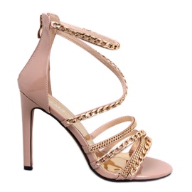 Chester nøgen kædehælsandaler beige