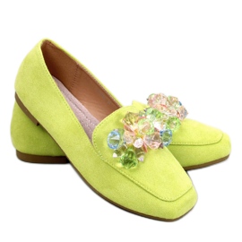 Deley Green loafers med perler grøn