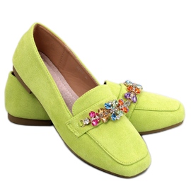 Davitian Green rhinestone loafers grøn