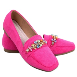 Davitian Rhinestone Loafers Fuchsia lyserød