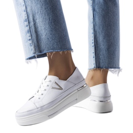 Vinceza Vincez hvide lyse sneakers