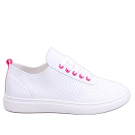 Damesneakers Gelman WHITE/FUCHJA hvid