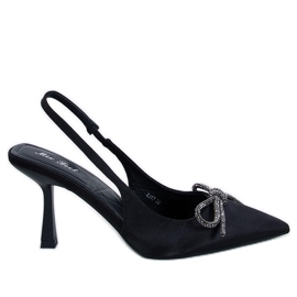 Hannah Black pumps med åben hæl sort