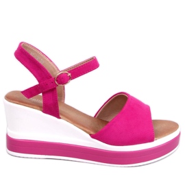Dirado Fuchsia sandaler med kile lyserød