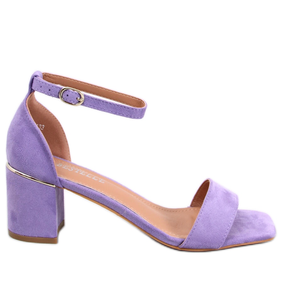 solo mikrobølgeovn mor Rocco Lilla sandaler med lav hæl violet - KeeShoes