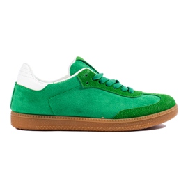 Shelovet grønne ruskind sneakers