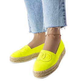 Neon platform espadriller fra Southfield gul