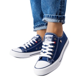 Navy klassiske sneakers Big Star T274021403 blå