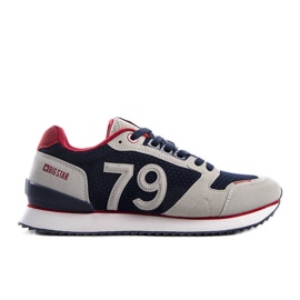 Beige og marineblå Big Star sneakers LL174256