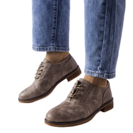 Grå LS5379 Taupe brogues