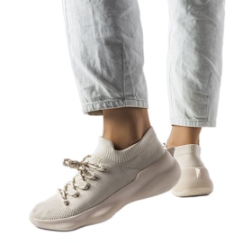 Beige canvas sneakers fra Côté