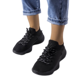 Sorte tekstilsneakers fra Côté