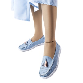 Maryville loafers i blå læder