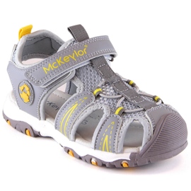 Grå McKeylor 47702 sandaler til drenge med velcro