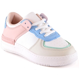 Pigesportssko snøret multicolor Vinceza 34629 lyserød