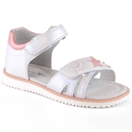 Evento Frøken Velcro sølv sandaler til piger