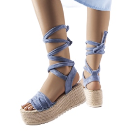 Seastar Blå platform espadriller fra Loiseau
