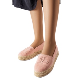Pink platform espadriller fra Beaudry lyserød