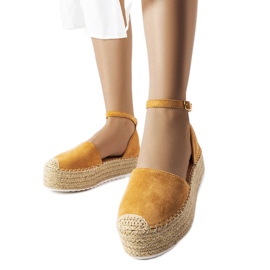 Brune platform espadriller fra Clousson