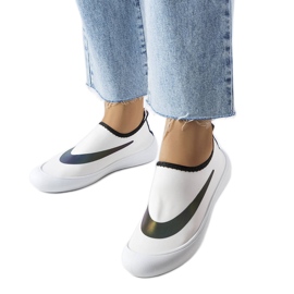 Stover hvide elastiske sneakers