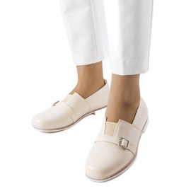Beige brogues med læder indersål fra Felosa