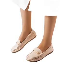 BM Beige loafers dekoreret med Seattle-applikationen