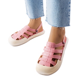 Canton pink gummisandaler lyserød