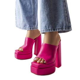Pink højhælede sandaler fra Mercure lyserød