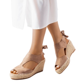 Brune kile-espadriller fra Dumoulin beige