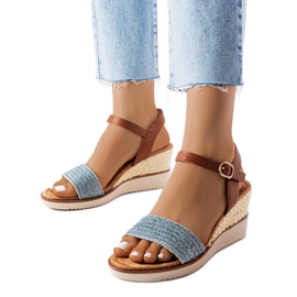 Miami blå sandaler med kile