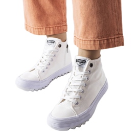 Hvide ankelsneakers Big Star FF274241