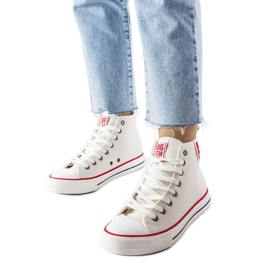 Hvide ankelsneakers Big Star JJ274132