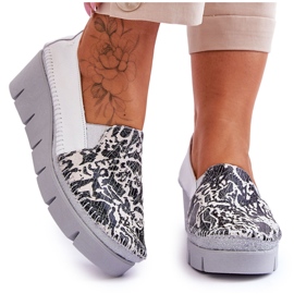 Læder Wedge Sneakers Maciejka 5814A-11 Hvid-Sort