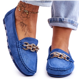 Blå Sorento suede loafers til kvinder