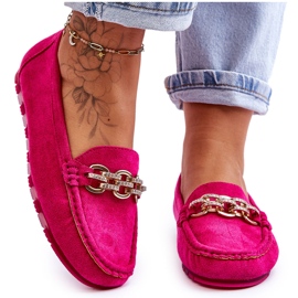 Slip-on ruskind Loafers Fuchsia Sorento til kvinder lyserød