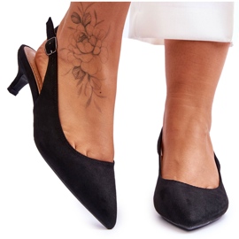 Low Peep Toe Pumps Black Lia sort