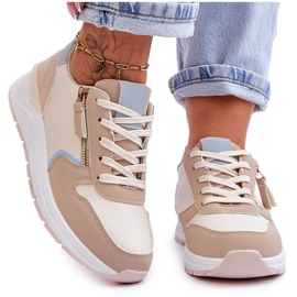 PG1 Damesportssko med lynlås Beige Larisa