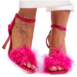 FB2 Fuchsia Tiffany Fjersandaler til kvinder lyserød