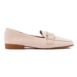 Shelovet ruskinds beige loafers til kvinder