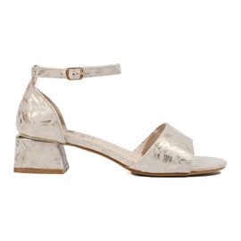 Lav beige-guld sandaler