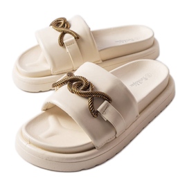 Beige platformsrutsjebaner fra Frédérique