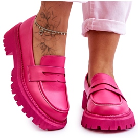 Pink Riverside Læder Slip-On Platform Loafers lyserød