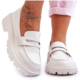 White Riverside Slip On Platform Mokkasiner hvid