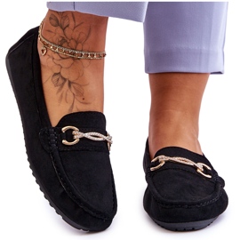 Klassiske ruskindsloafers med sort Amera-udsmykning