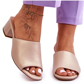 Elegante Smooth Slippers Sergio Leone KL317 Beige