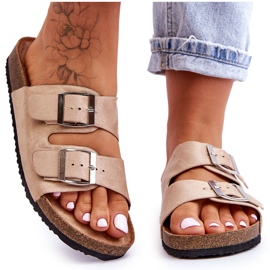 FB1 Slip-On hjemmesko til kvinder Beige Destino