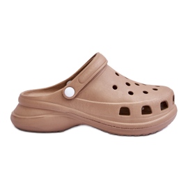 PG2 Skum Crocs sandaler på en tyk sål Beige Katniss