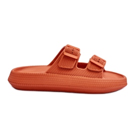 Skumsandaler til kvinder med striber Orange Sharmen