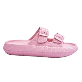 Dame skum hjemmesko med striber Pink Sharmen lyserød