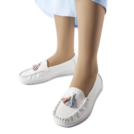 Maryville loafers i hvid læder